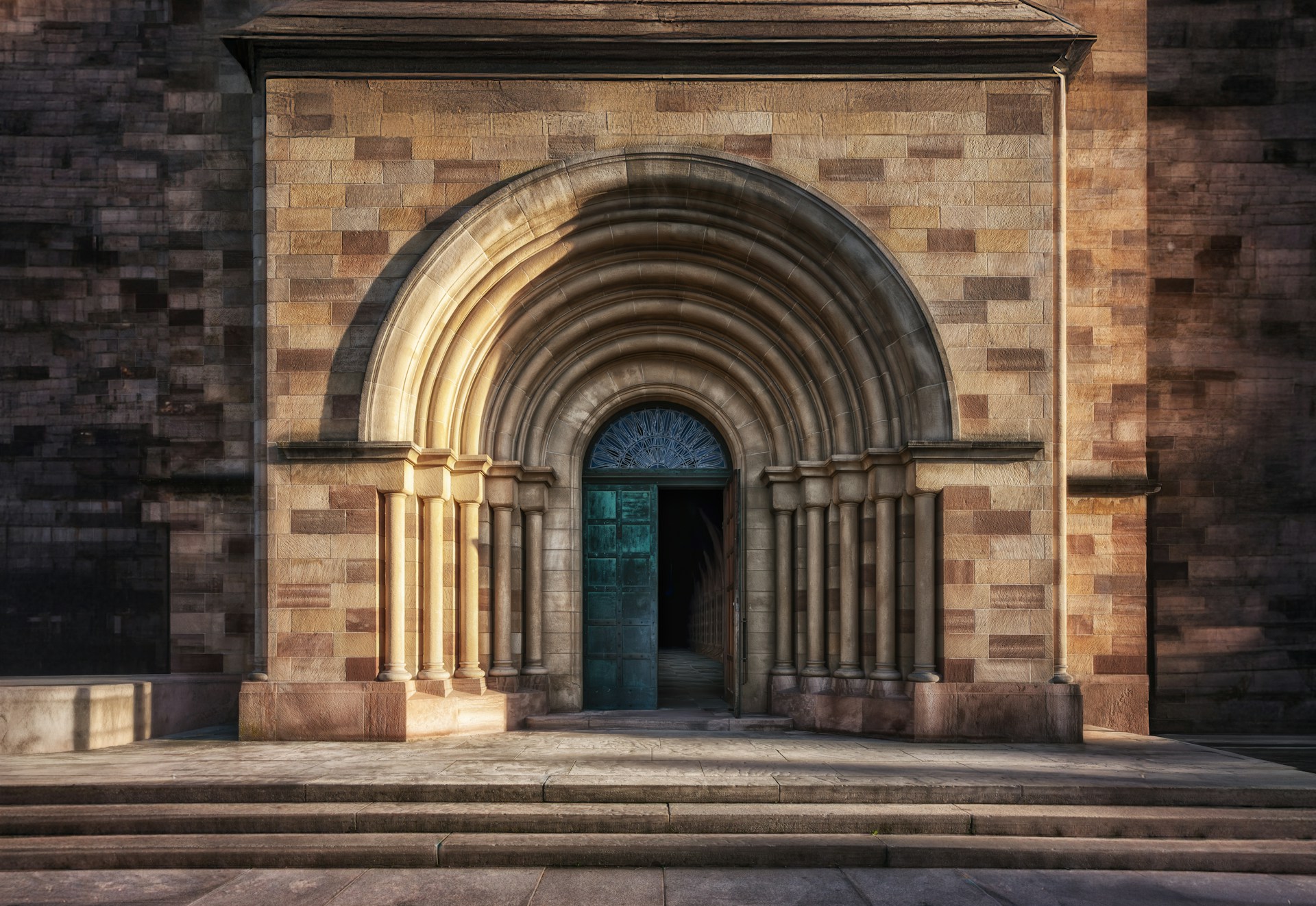 ACSS 4 Sections - 2 col 11 Romanesque stone archway with carved details