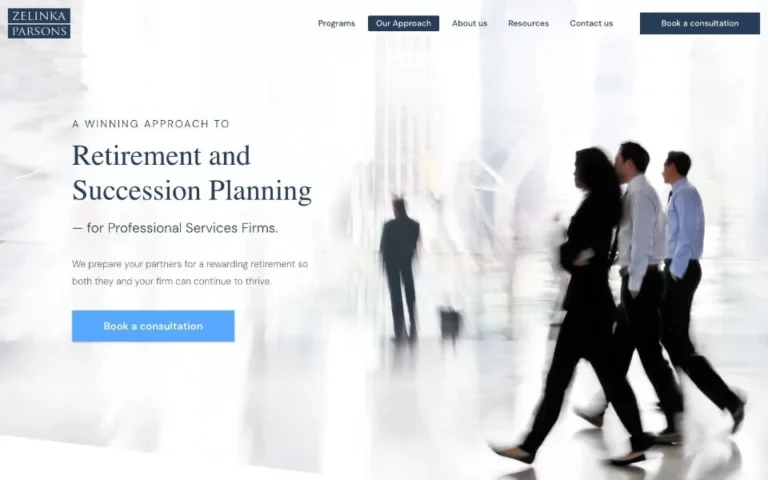 Succession planning website homepage